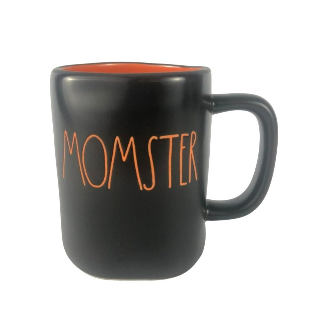 Rae Dunn Mug Momster Halloween Farmhouse Style Minimalist Design Coffee Cup